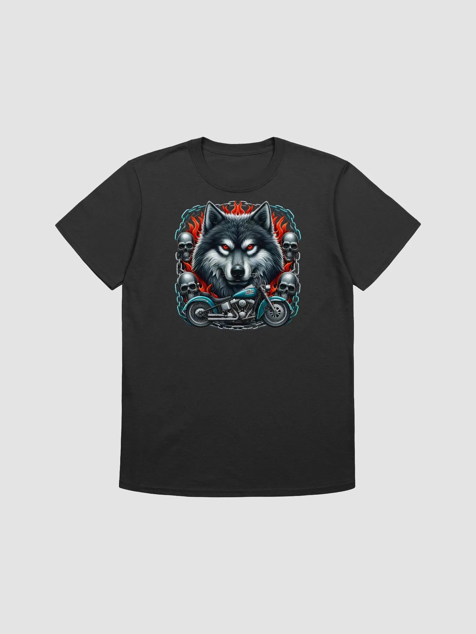 Legendary Bikers Wolf Graphic T-Shirt #36 product image (1)