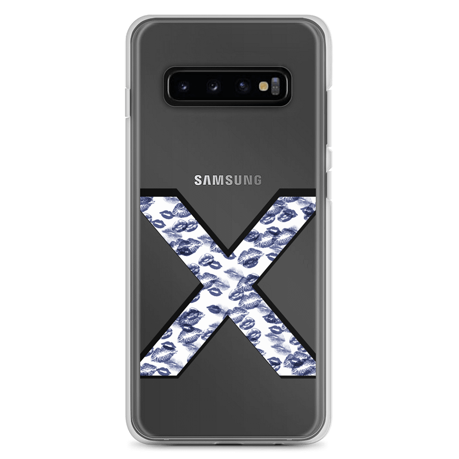 White X Dark Blue Lipstick Kisses Phone Case S product image (1)