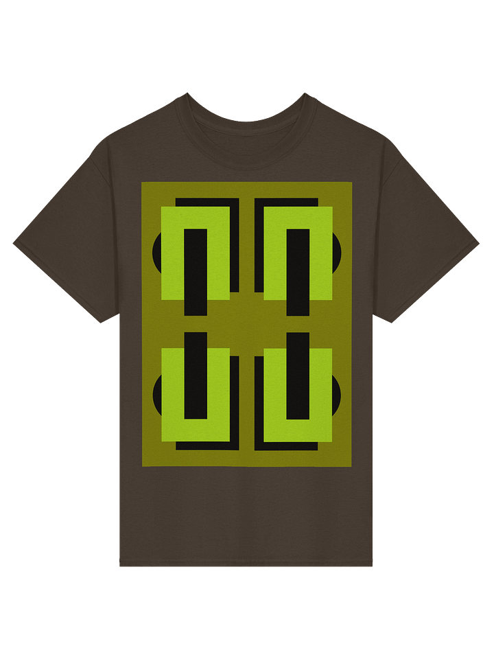 Geometric Green Grid T-Shirt product image (1)