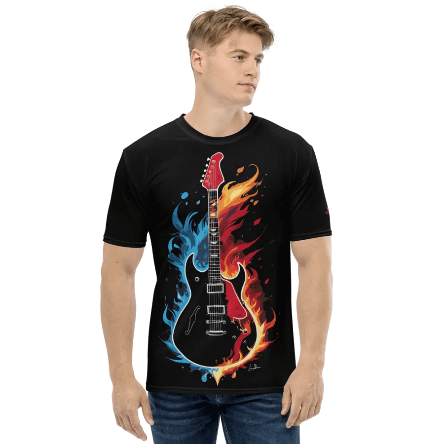 Fire and Water Guitar - Print Tee product image (1)