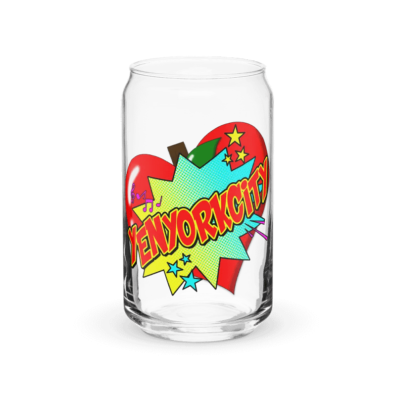 YenYorkCity Comic Logo Can Glass