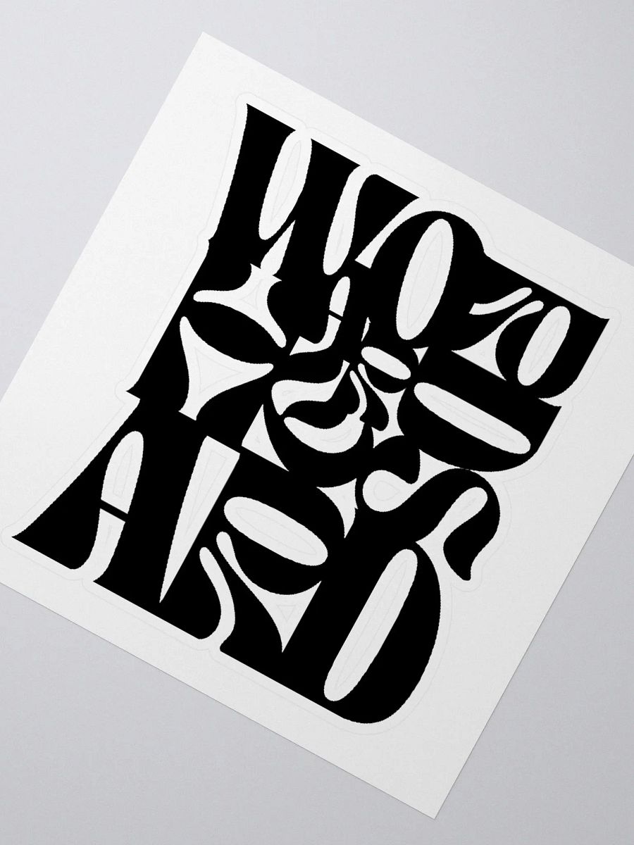Words Are Hard Sticker BLK product image (2)
