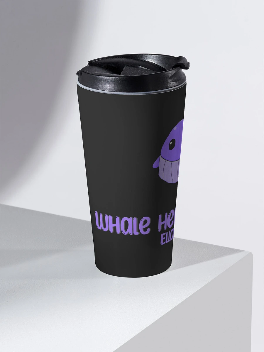 Whale Hello, Friends! Travel Mug (Black) product image (2)