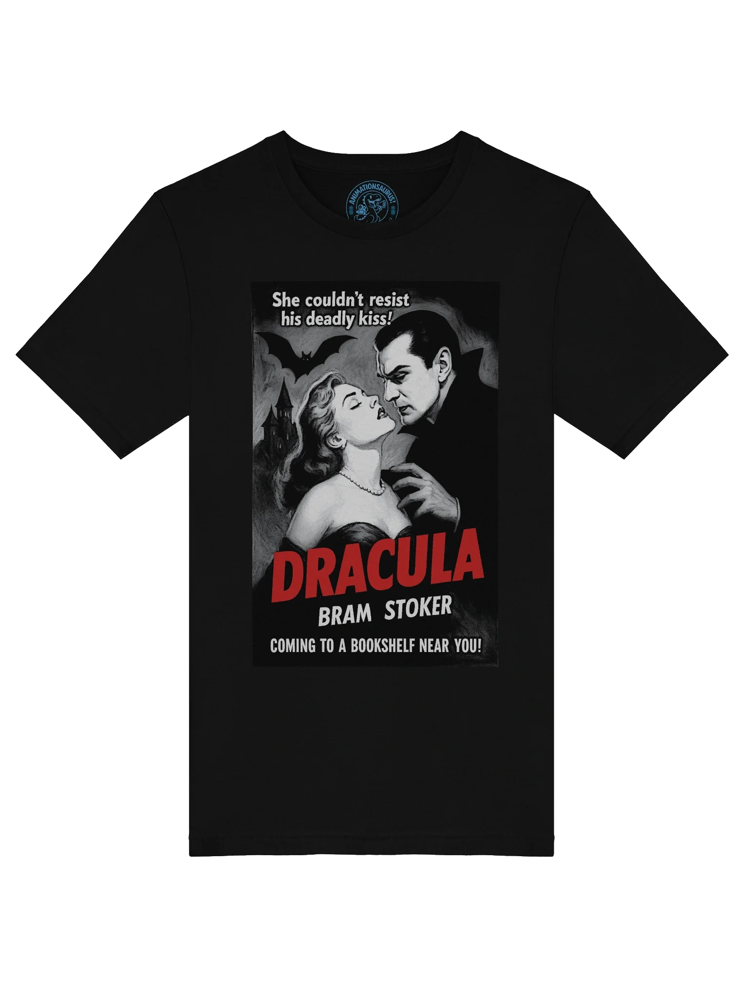 "Dracula" 1950's Faux Retro Film Poster Bram Stoker Concert Tee Fit Unisex T-Shirt product image (39)