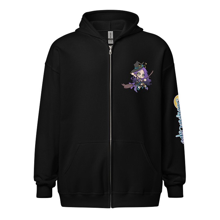 "Chibi Flying Broomstick" Constellation Sorceress Starfire Zip Hoodie product image (1)