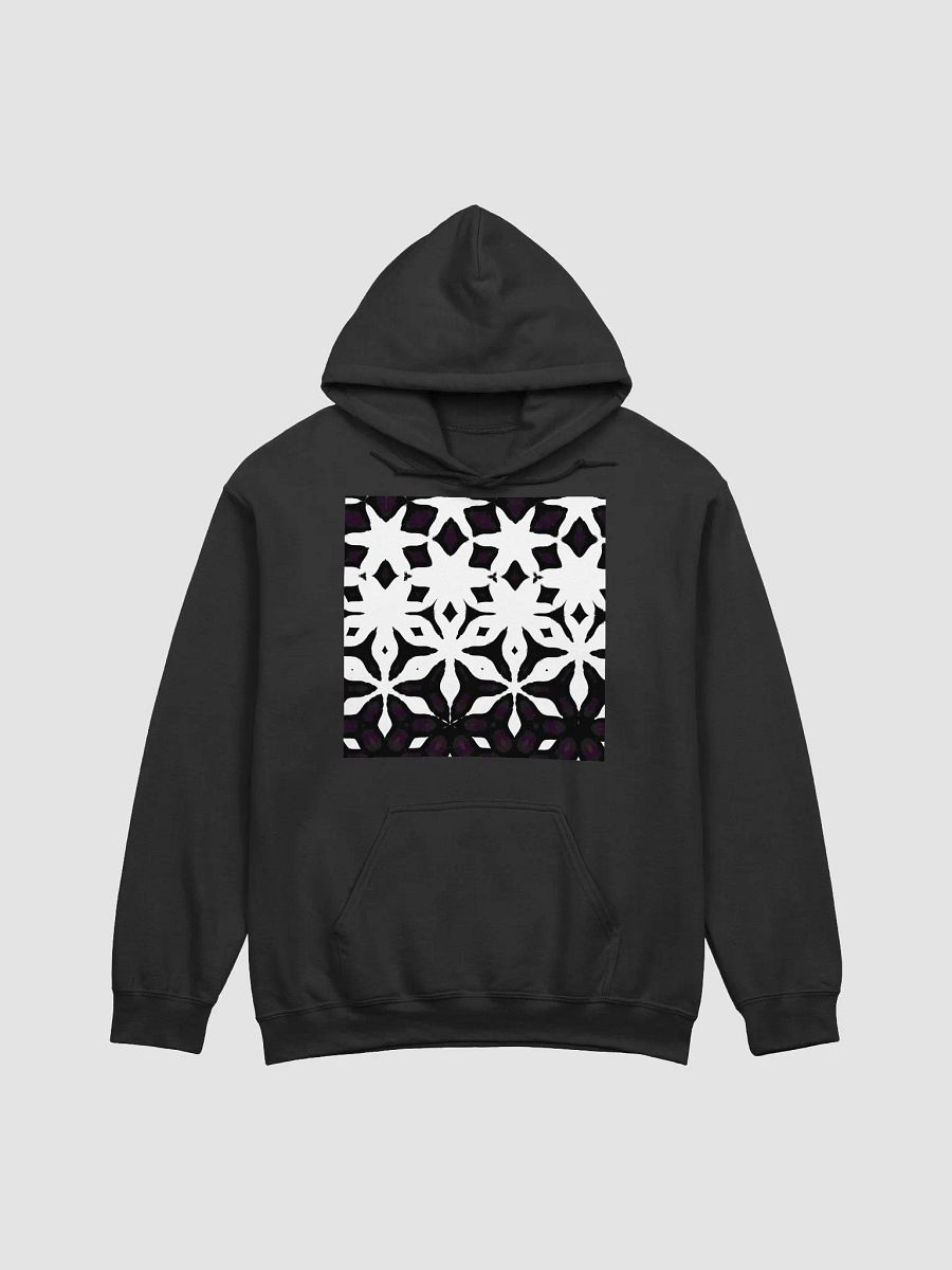 Abstract Black and White Shapes Pattern Women's Pull On Hoodie Sweatshirt product image (2)