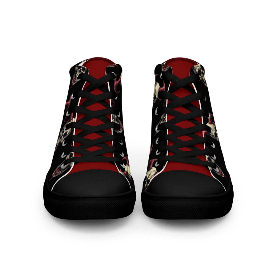 Hellfire Horn Skull High Top Canvas Shoes product image (3)