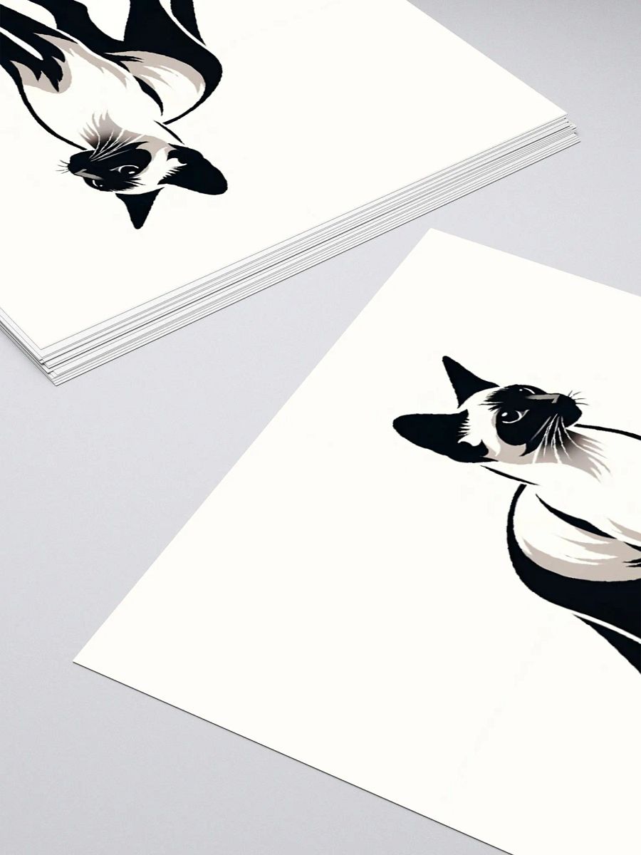 Kiss Cut Stickers: Siamese Monochrome product image (4)