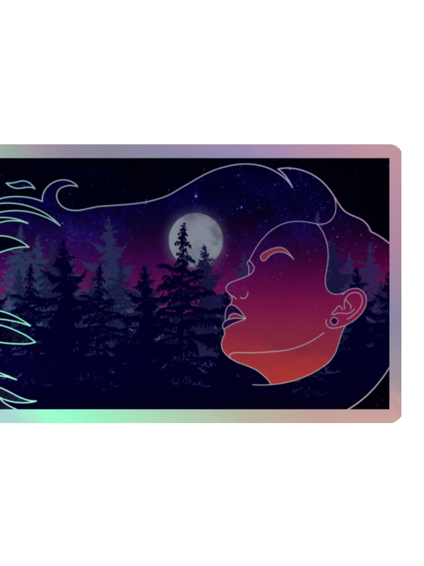 Luminous Night Sky Holographic Sticker product image (5)