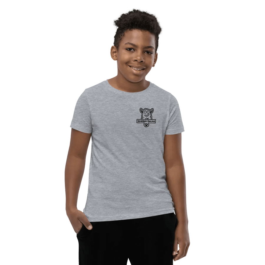 Youth Handler-Helper Logo (Black on White) Tee product image (8)