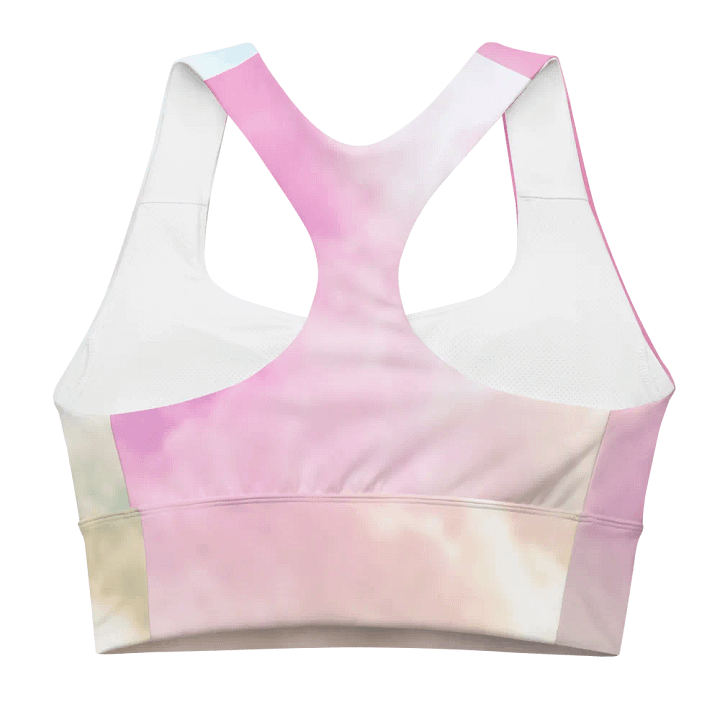 Blur cloud rainbow Design Longline Sports Bra - v4 product image (2)