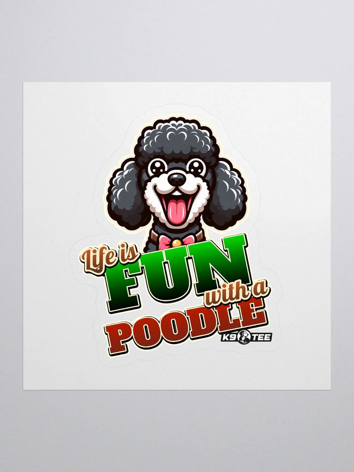 Pawsitively Poodle Kiss-Cut Stickers product image (1)