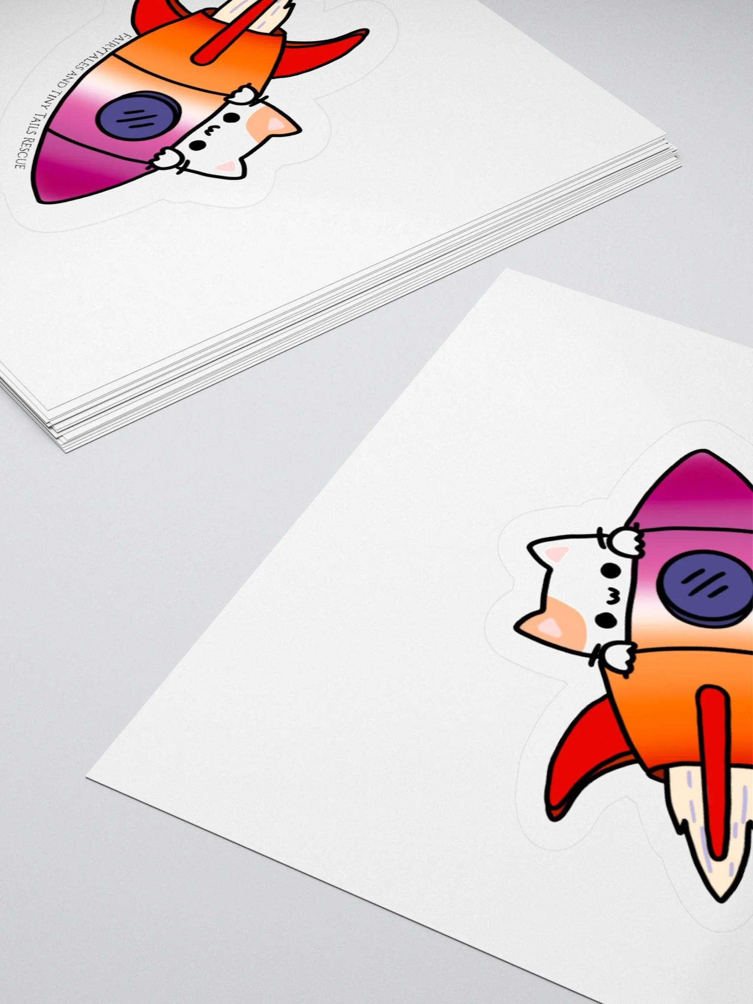 Lesbian Pride Rocket Cat product image (10)