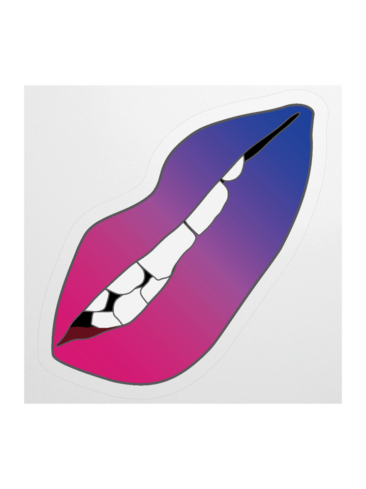 Bisexual Pride Gradient Biting Lips Sticker product image (3)