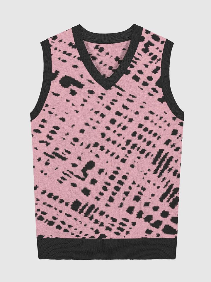 Customizable Jacquard Knit V-Neck Vest product image (2)