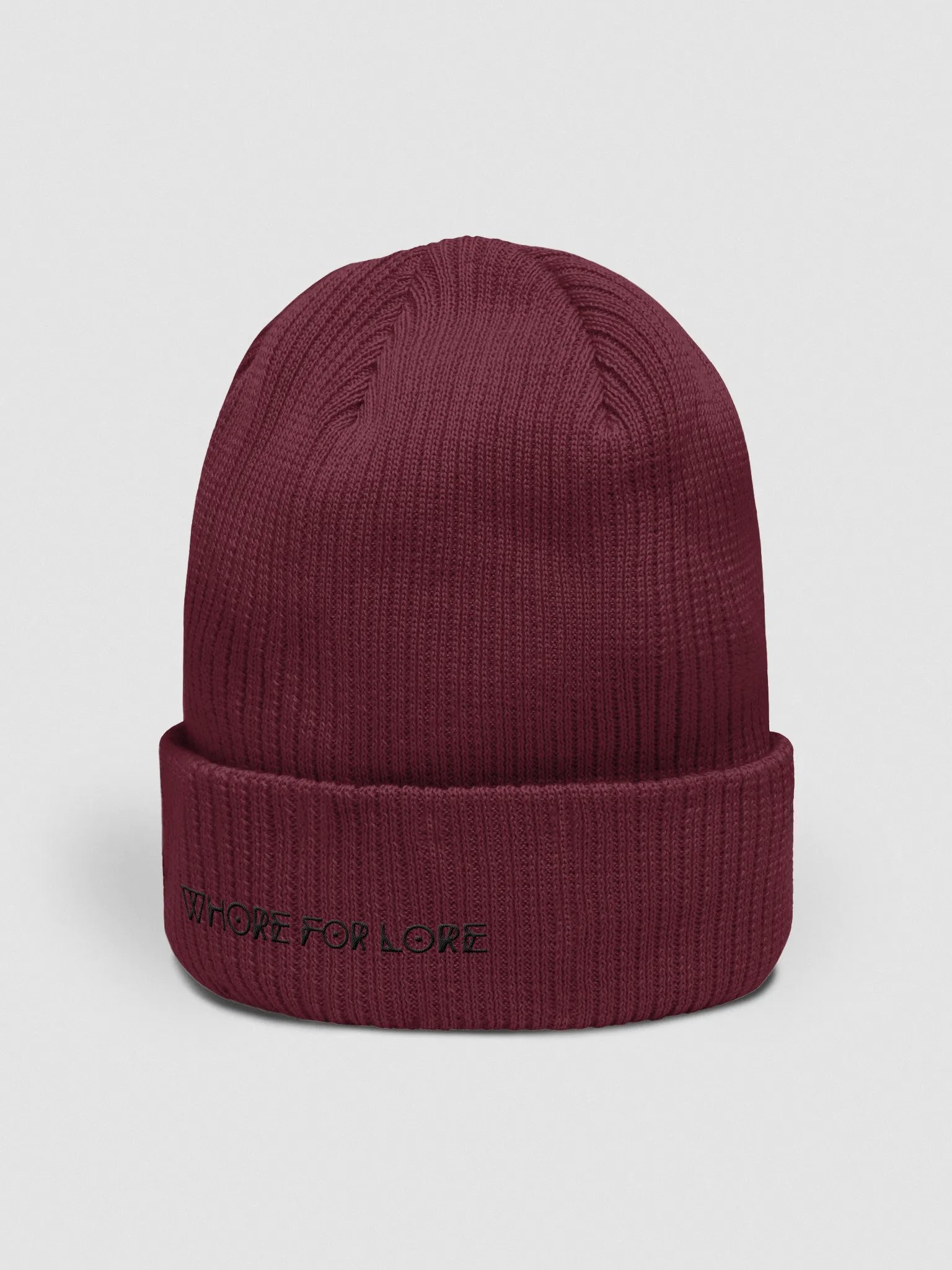 Whore for Lore Embroidered Beanie (Black) product image (8)