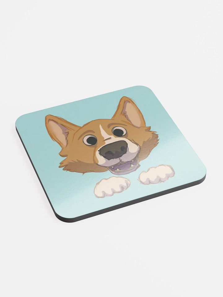 "Snackies?" Corgi Glossed Cork Coaster product image (1)