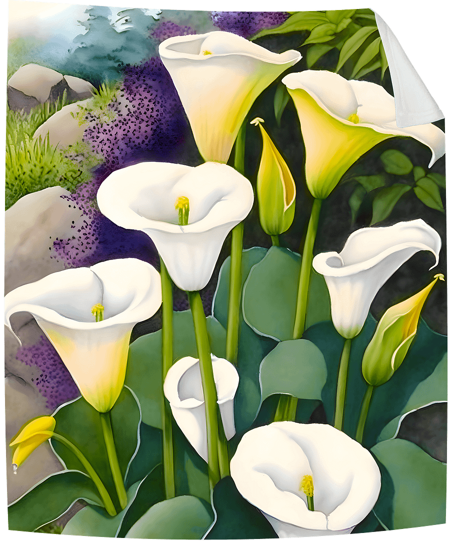 Calla Lily Easter White Lilies Garden Flowers Throw Blanket product image (1)