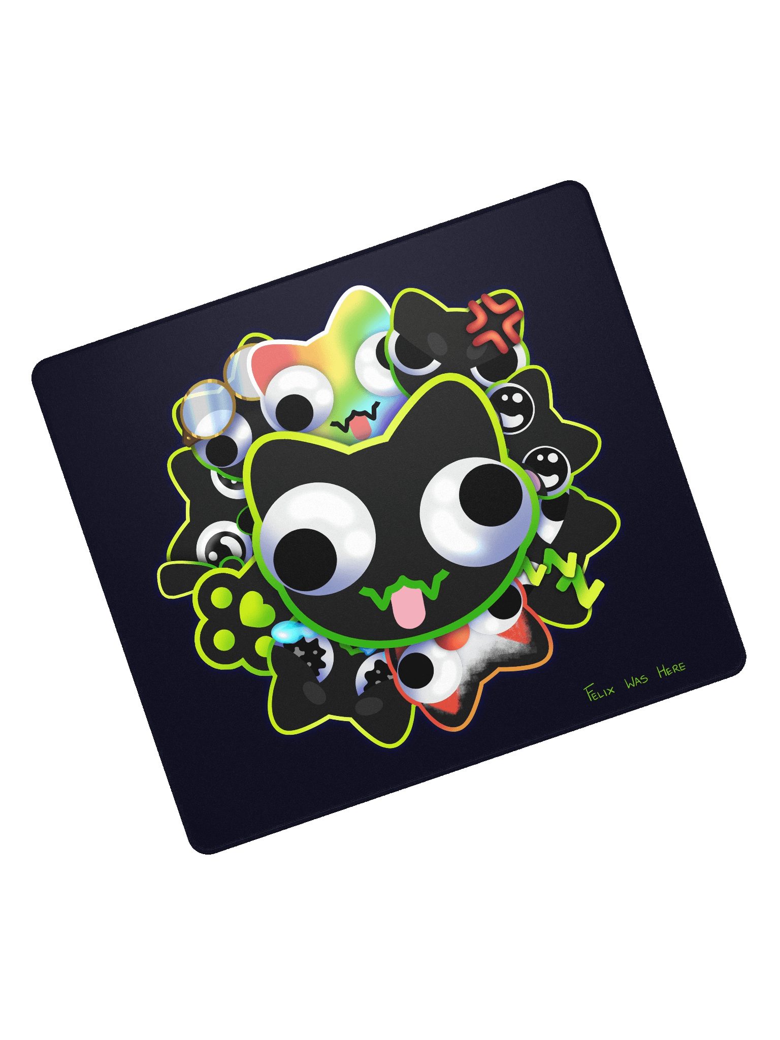 Mousepad Large - DerpBurst on Navy Blue product image (7)