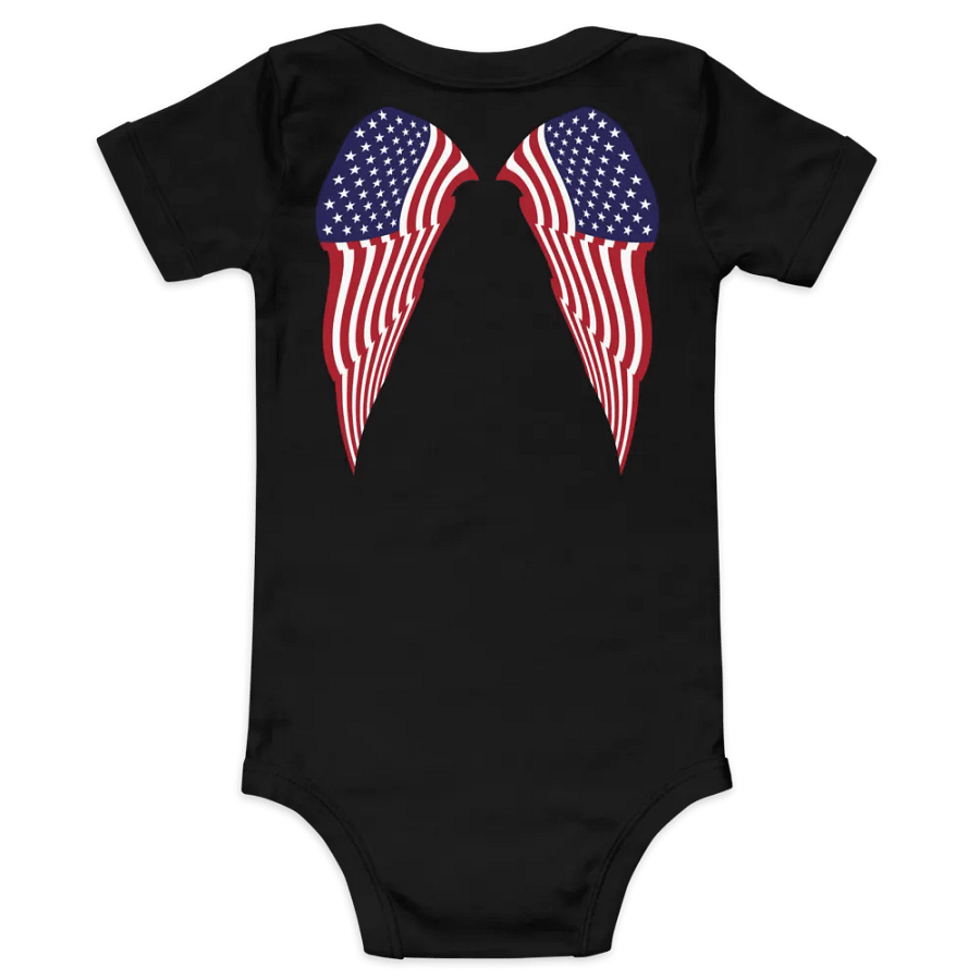 Stars & Stripes Ruffled Angel Wings Onesie product image (2)