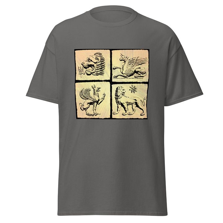 Lion and Griffin Greek Mythology Authentic Art 3rd Century BC, T-Shirt product image (1)