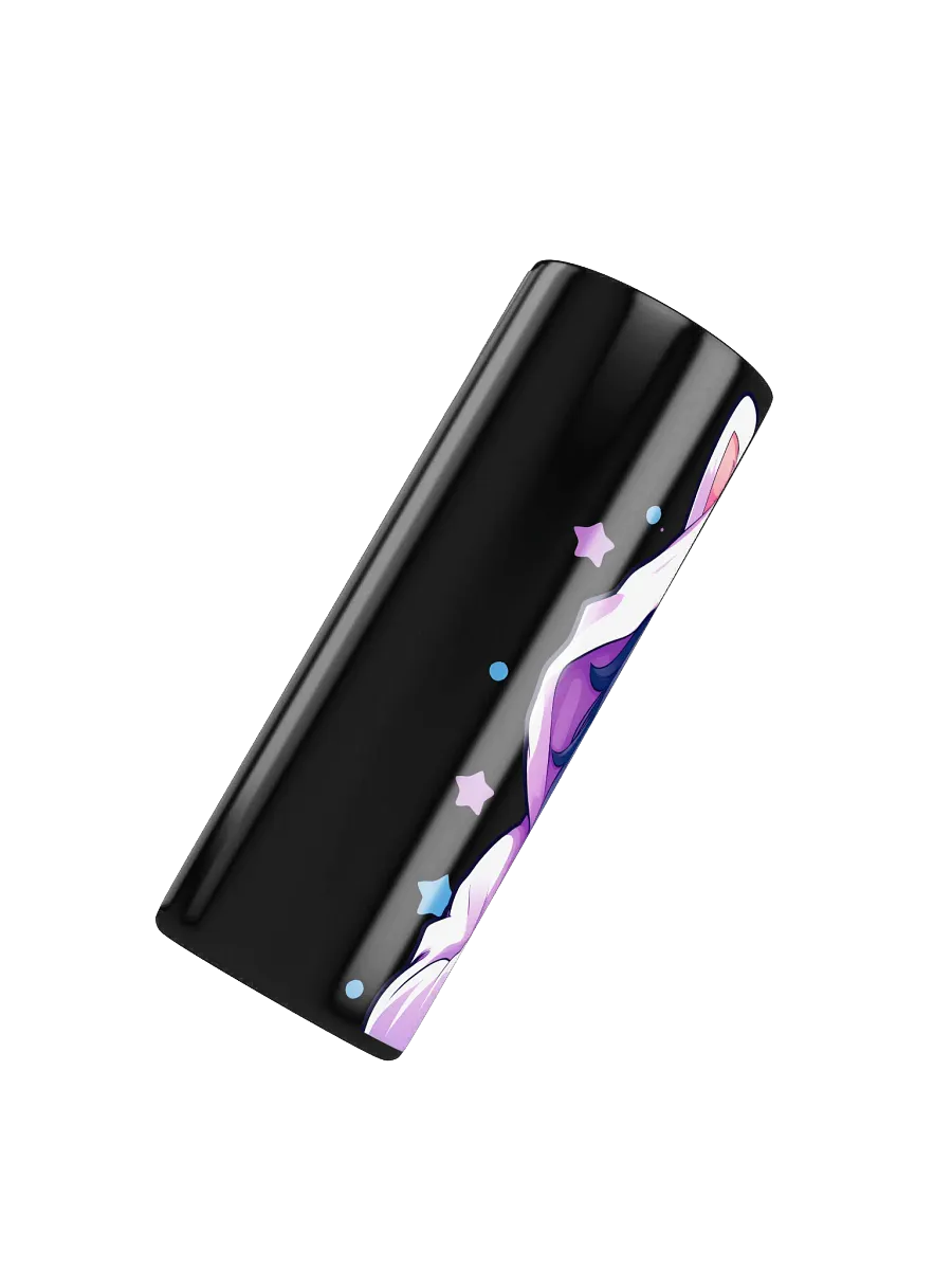 Cozy Kawaii Anime Girl 20 oz Skinny Stainless Steel Tumbler - Black product image (4)