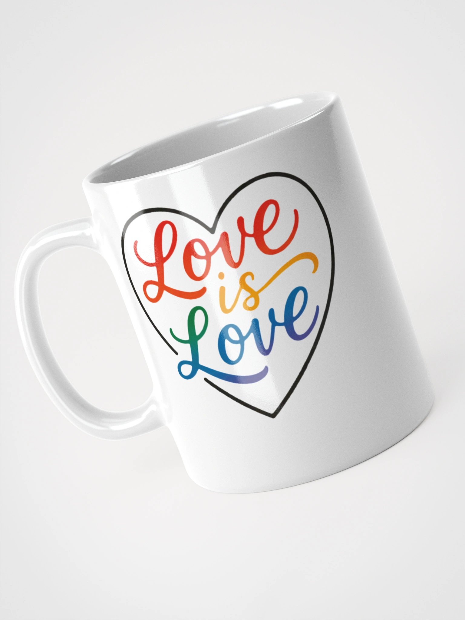 Love is Love Pride LGBTQ+ Rainbow Heart Mug product image (8)