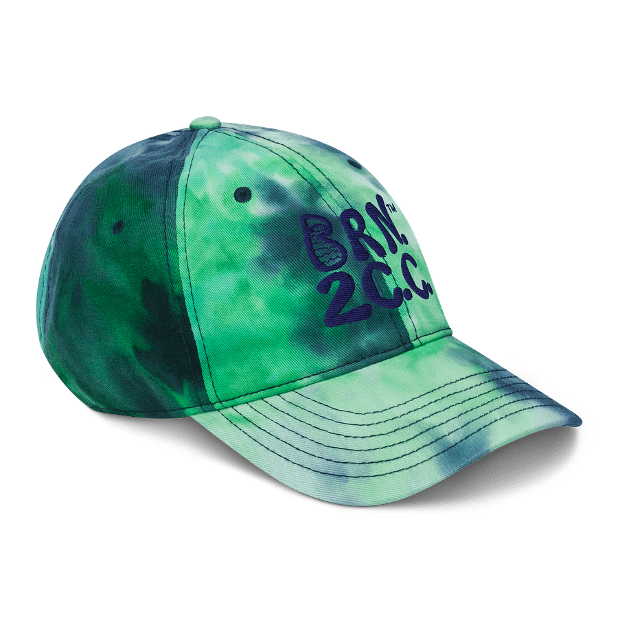 BRN.2C.C.™ | Tie-Dye Dad Hat | Coastal Cap with Groovy Vibes | Adjustable Unisex Cotton Cap | Navy Blue 3D Puff Embroidered Logo product image (24)