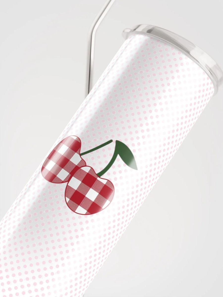 Gingham Cherry Stainless Steel Tumbler product image (2)