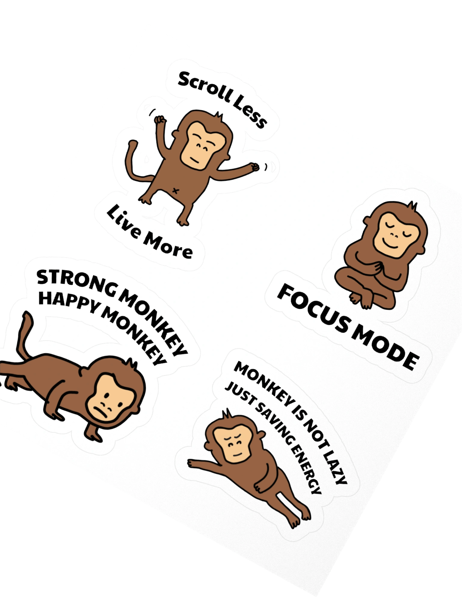 Monkey Motivation Sticker Pack product image (2)