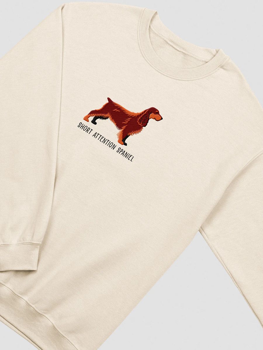 Short Attention Spaniel Sweatshirt (Embroidered) of a Field Spaniel(Liver & Tan) product image (3)