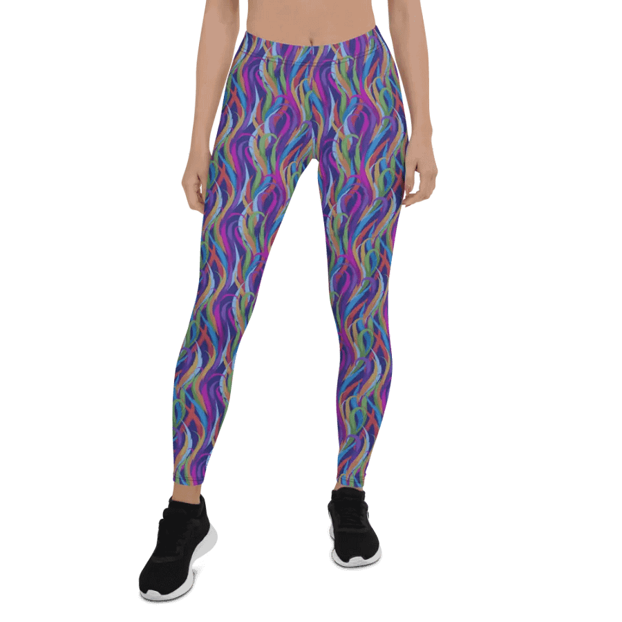 leggings  in modern design with blues, pink and turquoise colors product image (1)