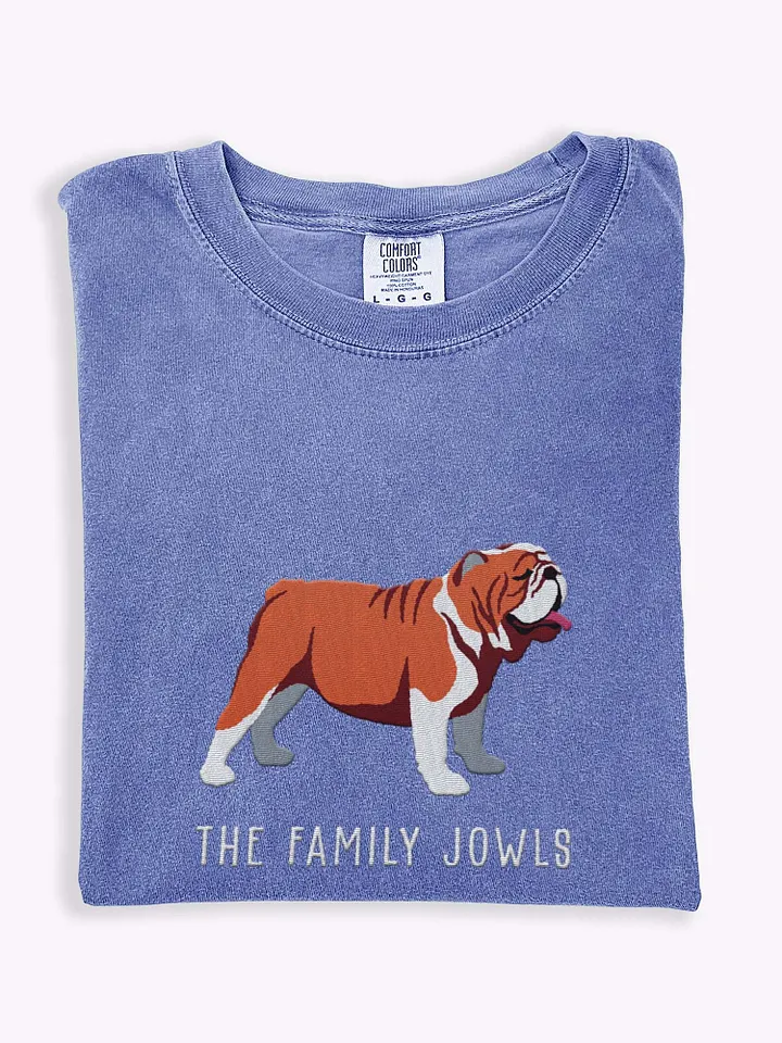 The Family Jowls T-Shirt(Embroidered) of an English Bulldog product image (1)