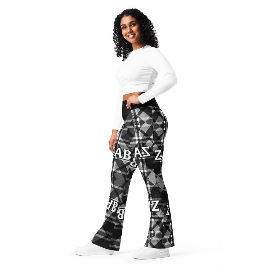 Zabu Checkered Plaid Flare Leggings product image (3)