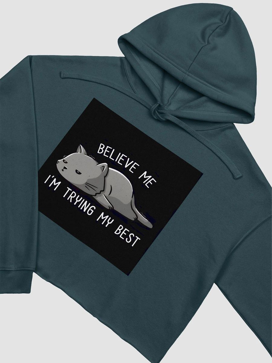 Trying My Best Cat Crop Hoodie product image (15)