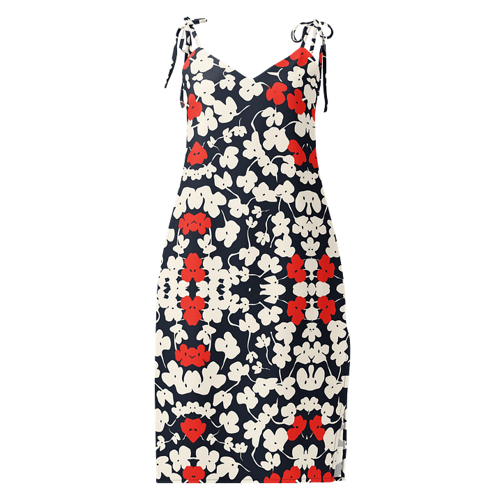 Navy & Red Floral Slip Dress product image (1)