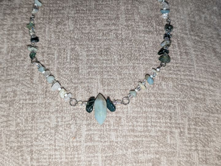 Amazonite & Moss Agate Choker! product image (2)