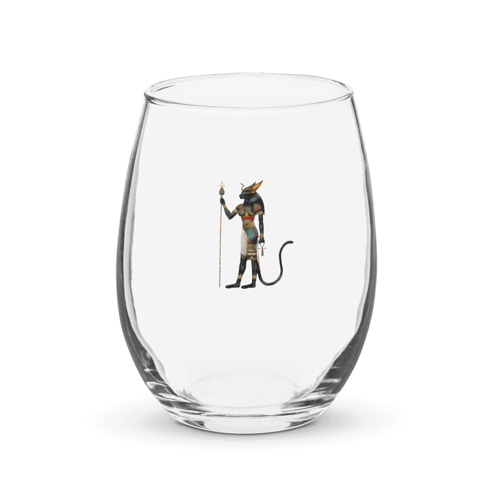 Bastet - The Egyptian Cat Goddess Stemless Water / Wine Glass product image (1)