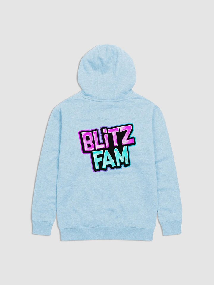 Sky Blue hoody BFam left and back logo product image (2)