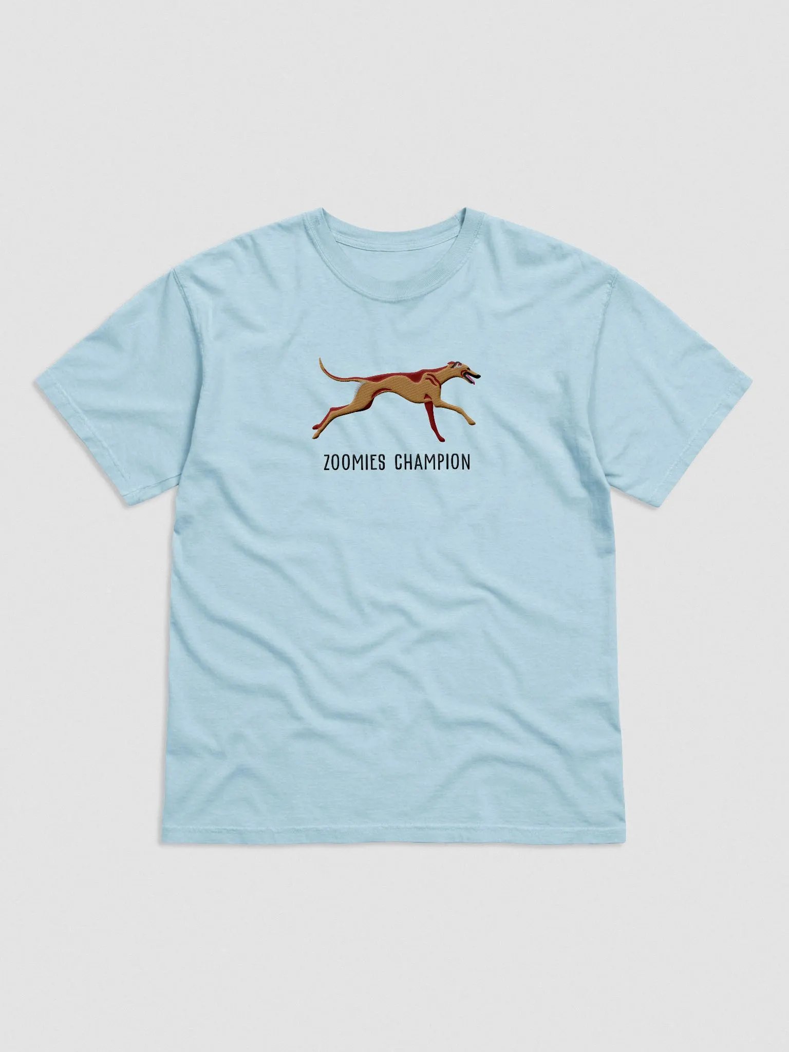 Zoomies Champion T-Shirt(Embroidered) of a Greyhound product image (4)