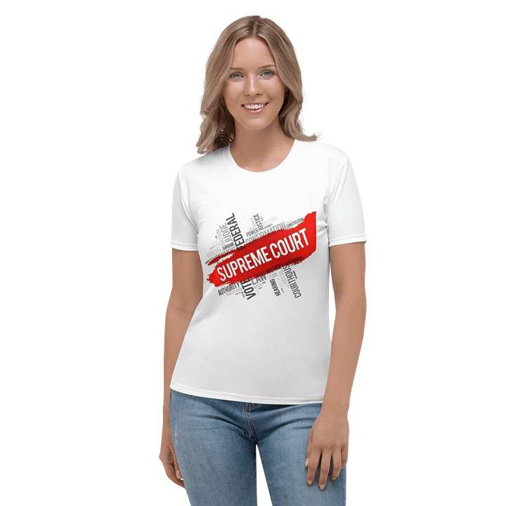 Women's Crew Neck T-Shirt Supreme Lettering Worlds product image (1)