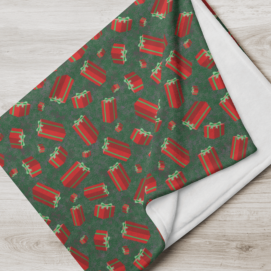 Floating Red Christmas Presents Throw Blanket product image (6)