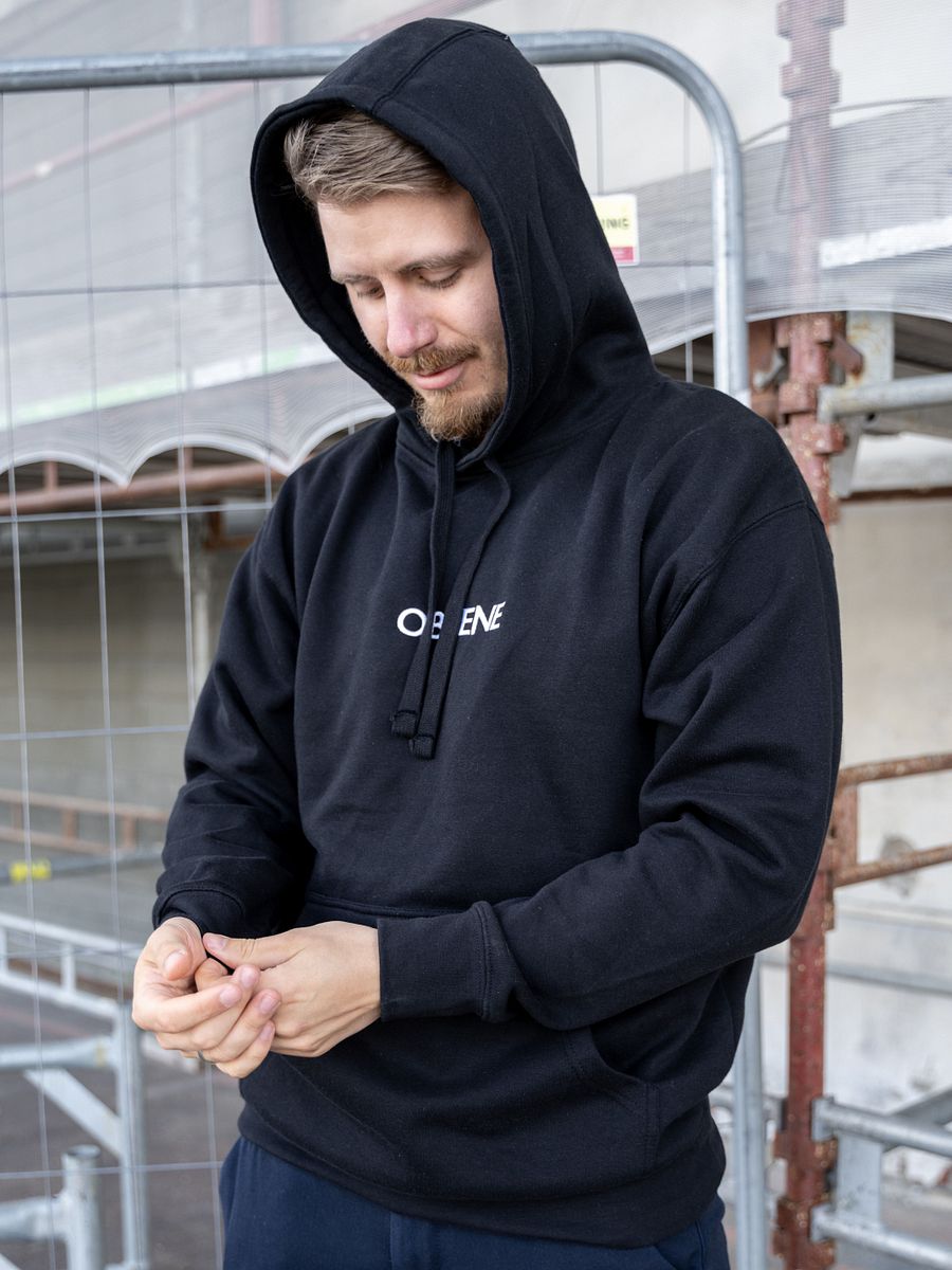 The Minimalist Hoodie - BLACK HOODIE EMBROIDERED LOGO product image (4)
