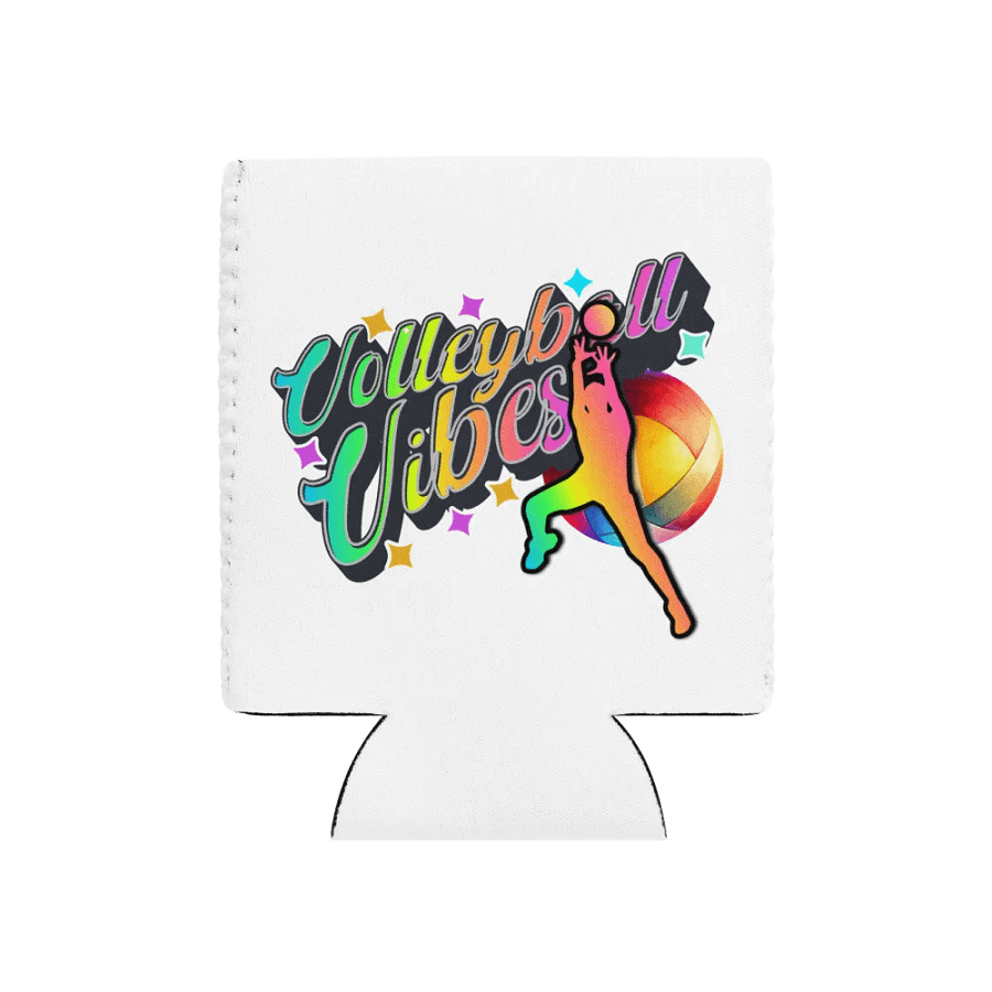 Volleyball Vibes Male Vibrant Can Cooler product image (1)