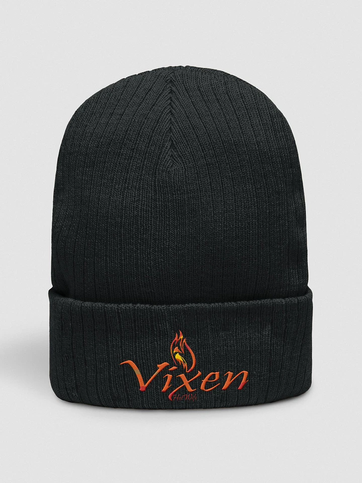 Vixen Hotwife with Flame around fox embroidered beanie product image (1)