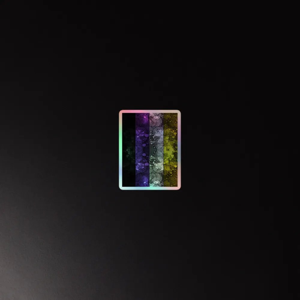 Nonbinary Pride Flag Sticker (Textured Variation) product image (4)