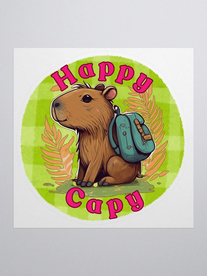 Cute Happy Capy Capybara Sticker product image (2)