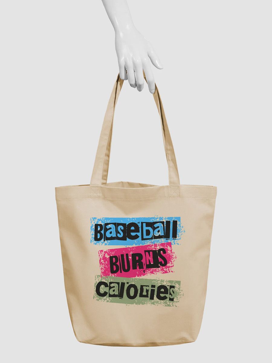 Baseball Burns Calories Grunge Vibes Eco Tote Bag product image (6)