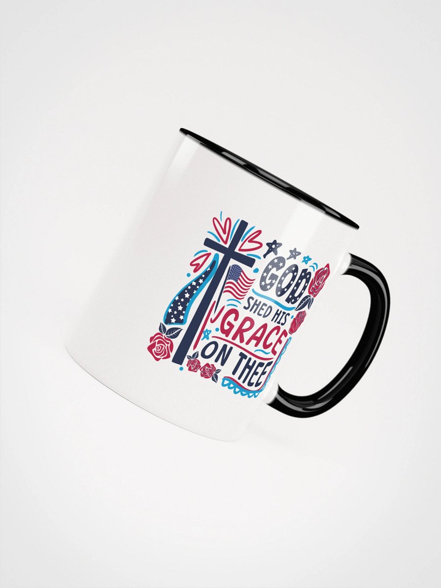 God Shed His Grace On Thee Patriotic Christian Inspirational Ceramic Coffee Mug product image (4)