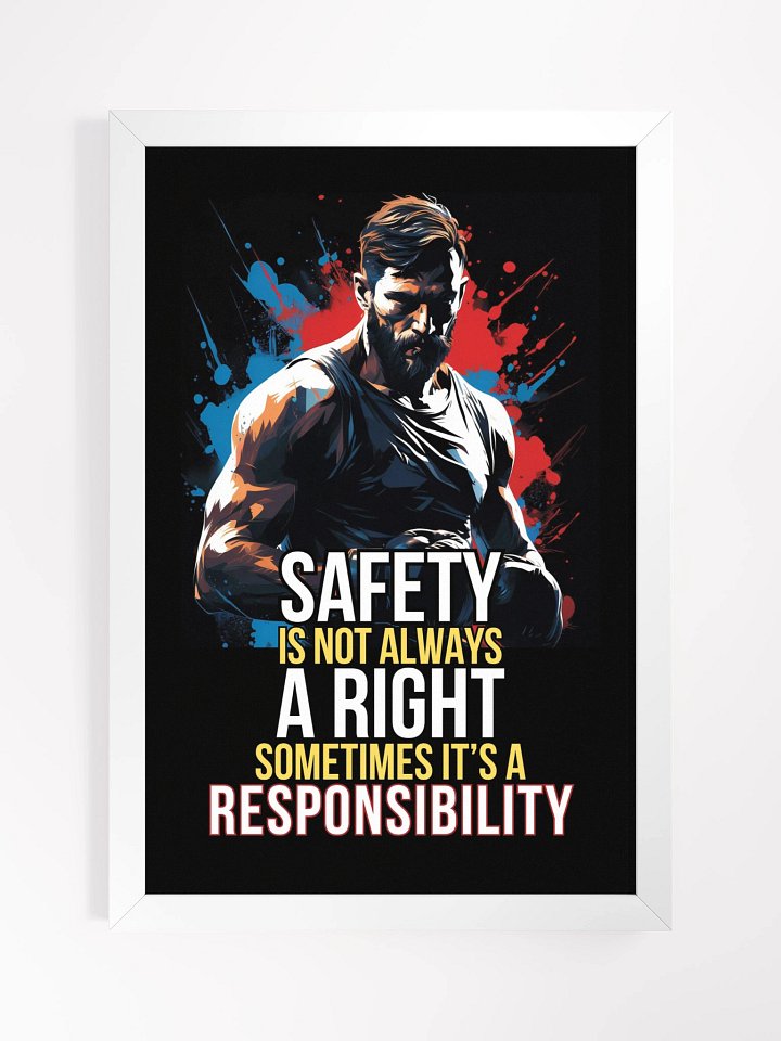 Fitness/Martial Arts Framed Poster - Safety Not Aways A Right product image (4)